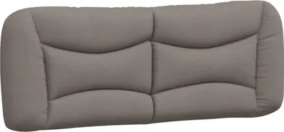 Image de vidaXL Coussin de tête de lit "Hvar" Taupe 140 cm Tissu
