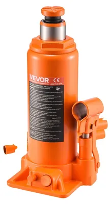 Image de Cric hydraulique VEVOR d'une capacité de 10 tonnes, plage de levage de 235 à 470 mm, cric de bouteille avec système de soudure pour voiture Pickup SUV Réparation de voiture, cric à poinçon Orange Cric haute performance
