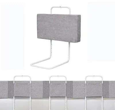 Produktbild von Babybett 60 cm - weich gepolsterte Ausgabesicherung - Höhenverstellung 40-60 cm - Grau