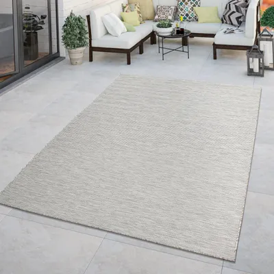Produktbild von TT Home Teppich Outdoor Balkon Terrasse Grau Rosa Grün Pastell Einfarbig Flachgewebe Größe 120x160 cm