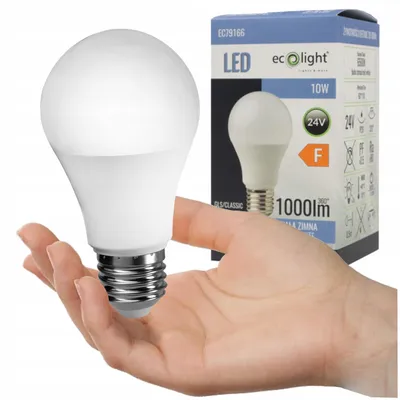 Produktbild von LED-Lampe E27, 6500K, 1000 lm, 10 W, kaltweiß, Niederspannung