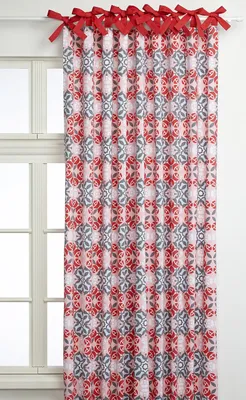 Gordijngordijn, 100 % Katoen, Rot, 160 x 280 cm, Bindeband