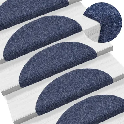 Produktbild von Selbstklebende Treppenmatten 10 Stk. Blau 56x17x3 cm Nadelvlies , Stufenmatten Design 2024