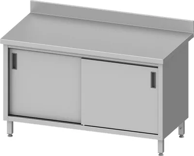 Produktbild von Arbeitsschrank ECO mit Schiebetüren 1200x700x850 mm, mit Aufkantung