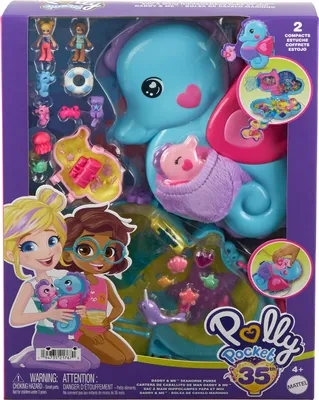 Produktbild von Mattel HWP03 - Polly Pocket Daddy and Me Seepferdchenschatulle