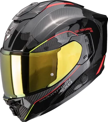 Zdjęcie produktu dla Scorpion EXO-1500 Carbon Air Mundi Kask integralny Czarny / Czerwony / Żółty M