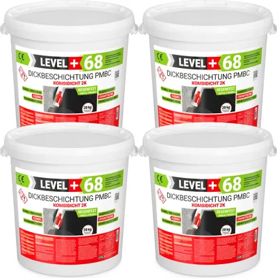 Produktbild von Bitumen Dickbeschichtung 2K Fundamente Keller 112kg Garage Abdichtung LEVEL+68