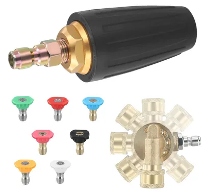 Produktbild von Hochdruckreiniger Turbo-Düse, 7 Sprühmuster, 4000 PSI, schwarz