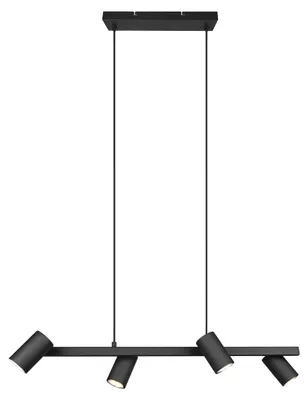 Obrázek produktu pro TRIO Trio Marley -riippuvalaisin 80 cm, 4-osainen, GU10, mattamusta