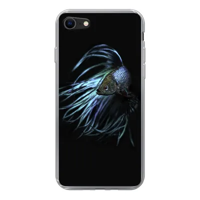 Produktbild von MuchoWow® Handyhülle Schutzhülle Hülle für iPhone SE 2022 Fisch - Schwanz - Schwarz Silikon Softcase Handy Hülle