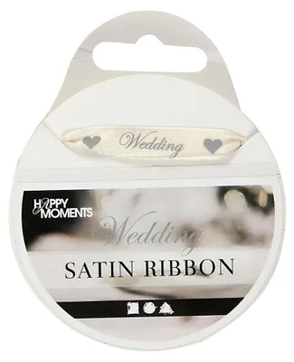 Image de Ruban de satin blanc cassé, 10m