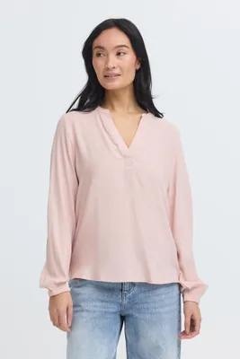 Produktbild von Oxmo OXNIlla Damen Bluse Tunika Langarm Loose Fit