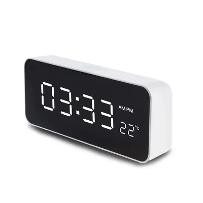 Produktbild von Green Blue GB397 Digitaler Wecker Thermometer 2 Alarme Snooze Countdown USB Weiß
