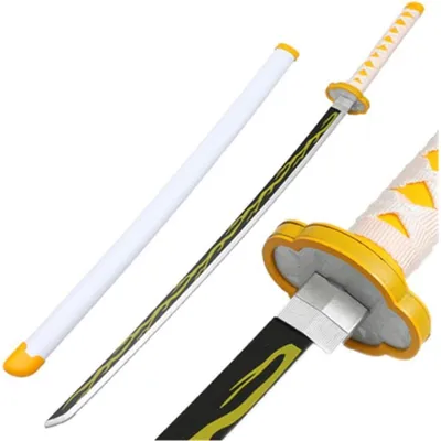 Immagine prodotto di Spada da cosplay per Halloween, realizzata in schiuma PU, alta 31.5 pollici, ideale come accessorio per il costume di Demon Slayer