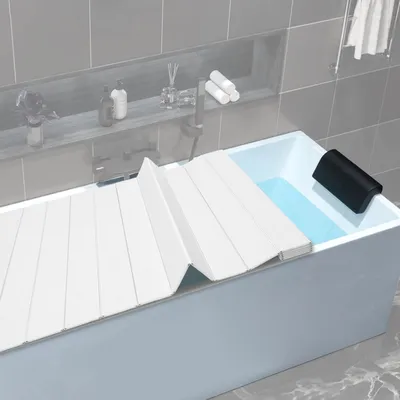 Immagine prodotto di Copertura impermeabile per vasca da bagno in PVC, pannello pieghevole per vasca da bagno
