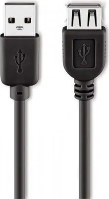 Produktbild von Goobay USB 2.0 Hi-Speed Verlängerungskabel, schwarz,