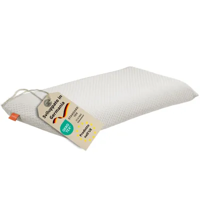 Immagine prodotto di Cuscino ortopedico per il collo, 35 x 70 cm, ideale per alleviare il dolore cervicale, realizzato in memory foam, lavabile, sleepling