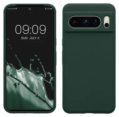Produktbild von kwmobile Handyhülle für Google Pixel 8 Pro Hülle, für Pixel 8 Pro Case - Hülle Silikon - kabelloses Laden - Moosgrün