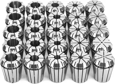 Produktbild von 25 Stück hochpräzise Federstahl ER32 Spannzangen Satz 12PCS von 16. 13PCS von 32