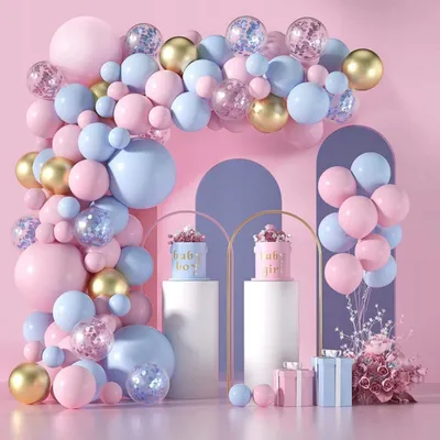 Zdjęcie produktu dla Balony Girlanda Balonowa Różowa Urodziny Baby Shower Roczek Dekoracje XXL