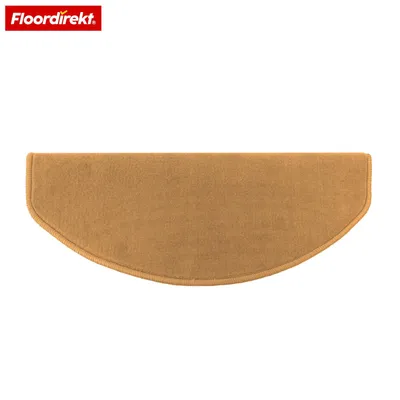 Immagine prodotto di Floordirekt Tappetini in velluto per gradini Vienna, tappetino per scale semicircolare, antiscivolo e autoadesivo. Protezione per scale fonoassorbente e antistatica – Marrone chiaro