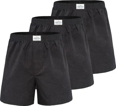 Produktbild von Lakeford & Sons American Boxershorts Herren 3-Pack in klassischen Designs schwarz - Größe L