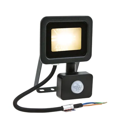 Produktbild von Spectrum LED Fluter Noctis Lux Schwarz IP44 10W 810lm Warmweiß 3000K mit Bewegungsmelder