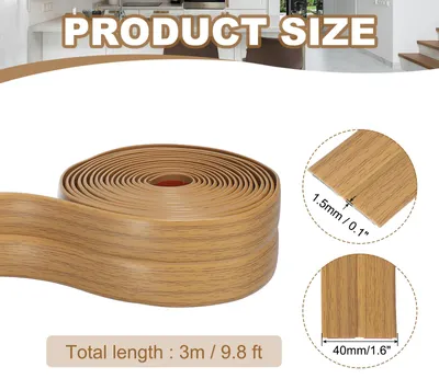 Produktbild von 4cmx3.0m Weichsockelleiste Selbstklebend š¹bergangsleiste, Sockelleisten Gelb Eiche Holzmaserung Kantenschutz Selbstklebend Abdeckleisten fš¹r Fu?b?den Fliesen Kš¹chenarbeitsplatte