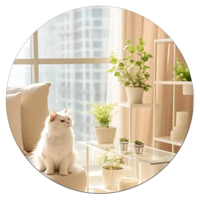 Image de Miroir rond de 20 cm, adhésif, sans cadre, idéal pour divers espaces