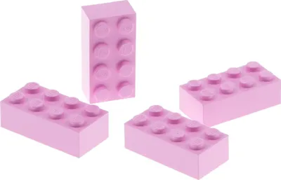 Produktbild von 4x Lego Bau Stein 2x4x1 hell pink rosa Basic Simpsons 71006 4205032 3001