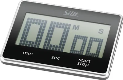Produktbild von Silit Attimo, Digitaler Küchentimer, Schwarz, LCD, Freistehend, AAA, 1,5 V
