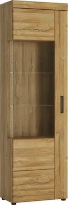Produktbild von Cortina Seitenschrank Vitrine mit Türanschlag links, Grandson Eiche, 195x58x37,4 cm