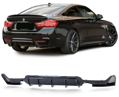 Für BMW F32 F33 F36 435i 440i mit M-Paket Heckdiffusor Diffusor SCHWARZ GLANZ in der Farbe SCHWARZ von Carparts-Online GmbH