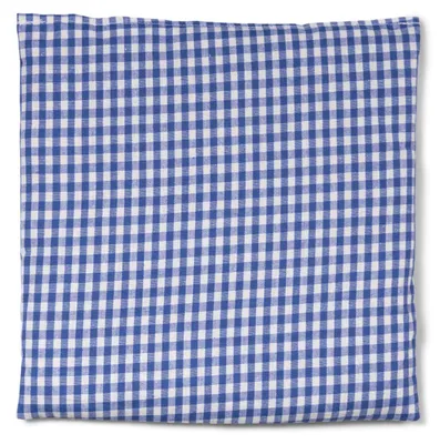 Produktbild von Kirschkernkissen 19x19cm blau-weiß - Wärmekissen und Kältekompresse. Kirschkernsäckchen 19 x 19 cm