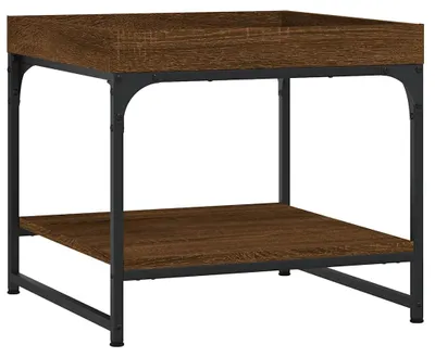 Obrázek produktu pro vidaXL Konferenční stolek hnědý Dub Optika 49,5x49,5x45 cm Dřevěný materiál