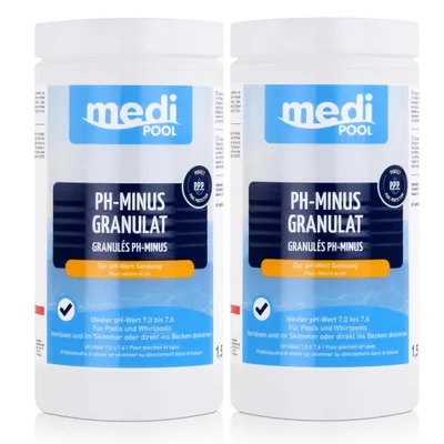 Immagine prodotto di mediPOOL PH-Minus granuli 1,5 kg - Per abbassare il valore del pH (confezione da 2)
