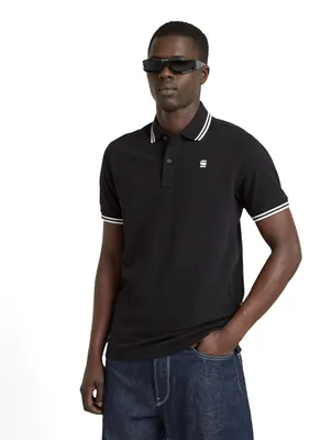Produktbild von G-STAR Herren Dunda Slim Stripe Poloshirt, Schwarz (dk Black D17127-5864-6484),
