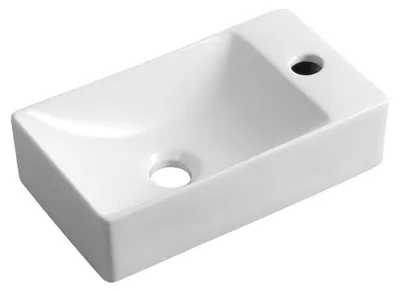 Immagine prodotto di MARGITHA lavabo in Vetroceramica 38x22cm, foro per rubinetto a destra, bianco