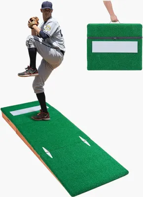 Zdjęcie produktu dla Przenośny kopiec do pitchingu - trening baseballu i softballu 85-calowy kopiec do pitchingu - do profesjonalnego treningu baseballu
