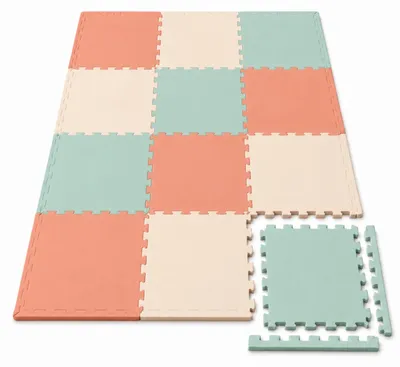Productafbeelding van 12-delige speelmat, kinderpuzzelmat, 50x50 cm, kruipmat, vloermat, kinderkamer