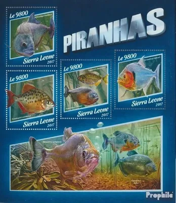 Produktbild von Briefmarken Sierra Leone 2017 Mi 8870-8873 Kleinbogen (kompl. Ausg.) postfrisch Piranhas