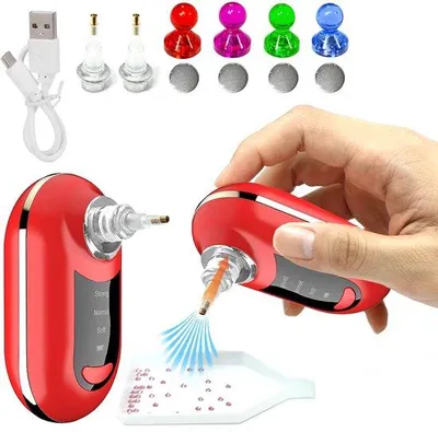 Immagine prodotto di Levigatrici elettriche a diamante, set da 4 pezzi, rosse, ricaricabili