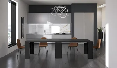 Immagine prodotto di Pinocchio - Consolle allungabile (42,5/302,5 x 90 cm) in MDF laccato nero