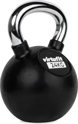 Immagine prodotto di VirtuFit Kettlebell Pro 24 kg in ghisa con rivestimento in gomma, impugnatura cromata