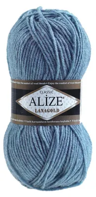 Strickwolle ALIZE Lanagold hellblau