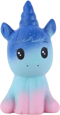 Produktbild von Squishies Einhorn Pferd Langsam Steigend Squeeze Spielzeug Antistress Squishies Spielzeug Kawaii für Kinder Erwachsene galaxy