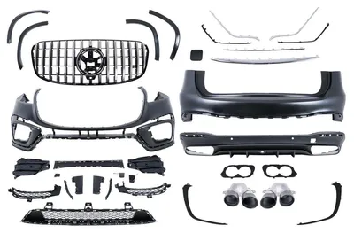 Produktbild von Bodykit für Mercedes GLS SUV X167 19-24 Stoßstange Radkästen Endrohre GLS53 Design.