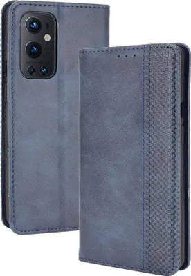 Produktbild von OnePlus 9 Pro Hülle - Coverup Vintage Style Klapphülle - Blau