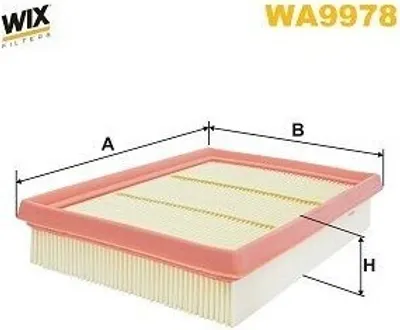 Produktbild von Luftfilter WIX FILTERS WA9978 für TOYOTA YARIS (P21, PA1, PH1) Filtereinsatz