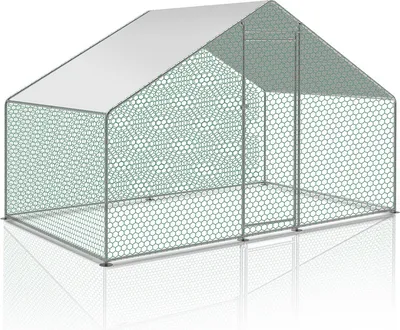 Immagine prodotto di SWANEW pollaio pollaio 3x2x2m recinto ruspante XL con serratura recinto all'aperto acciaio zincato pollaio per piccoli animali recinto per piccoli animali pollaio per pollame